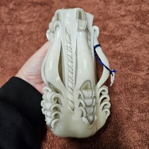 Vintage 70s Intricate Hand Carved  Candle